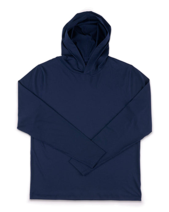 Performance Hooded LS T-Shirt Navy - Foreign Rider Co.
