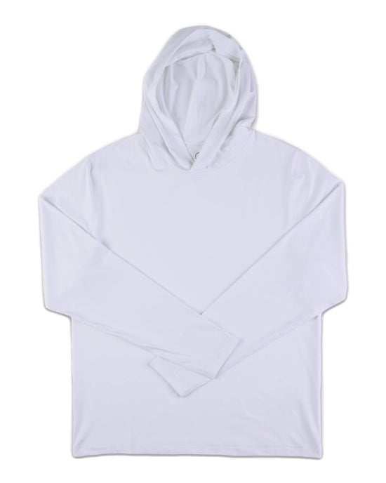 Performance Hooded LS T-Shirt White - Foreign Rider Co.