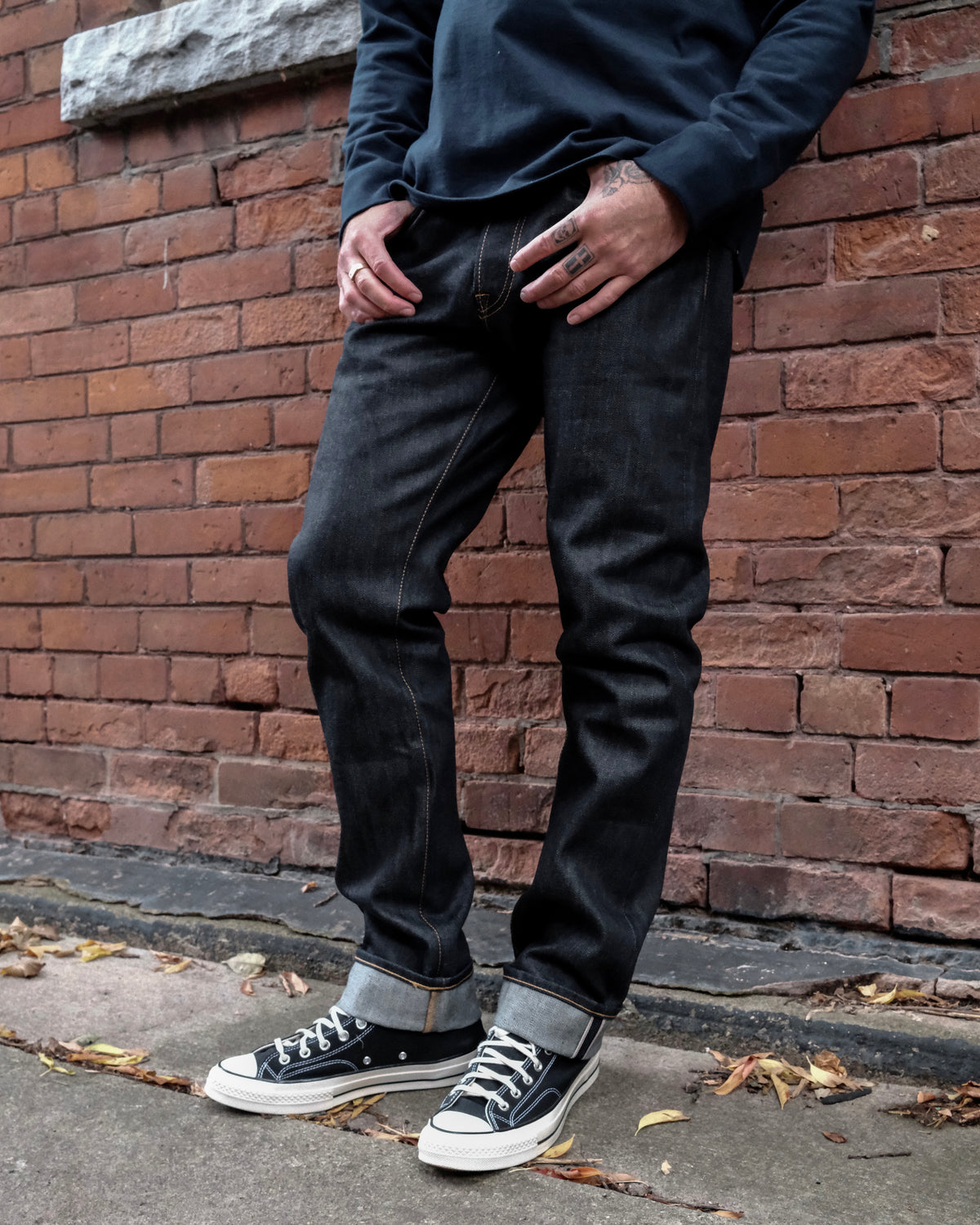 14oz Japanese Selvedge Denim Slim Cut - Indigo