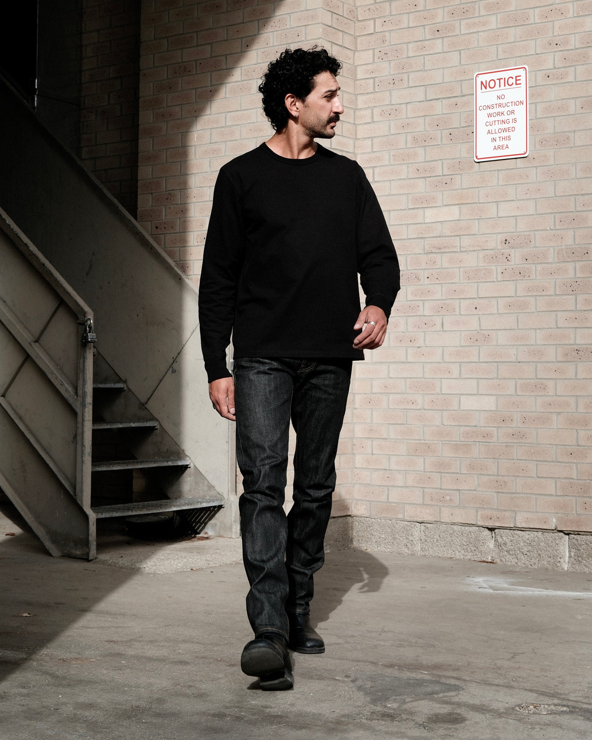 14oz Japanese Selvedge Denim Slim Cut - Indigo/Black