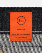 14oz Japanese Selvedge Denim Slim Cut - Indigo/Black
