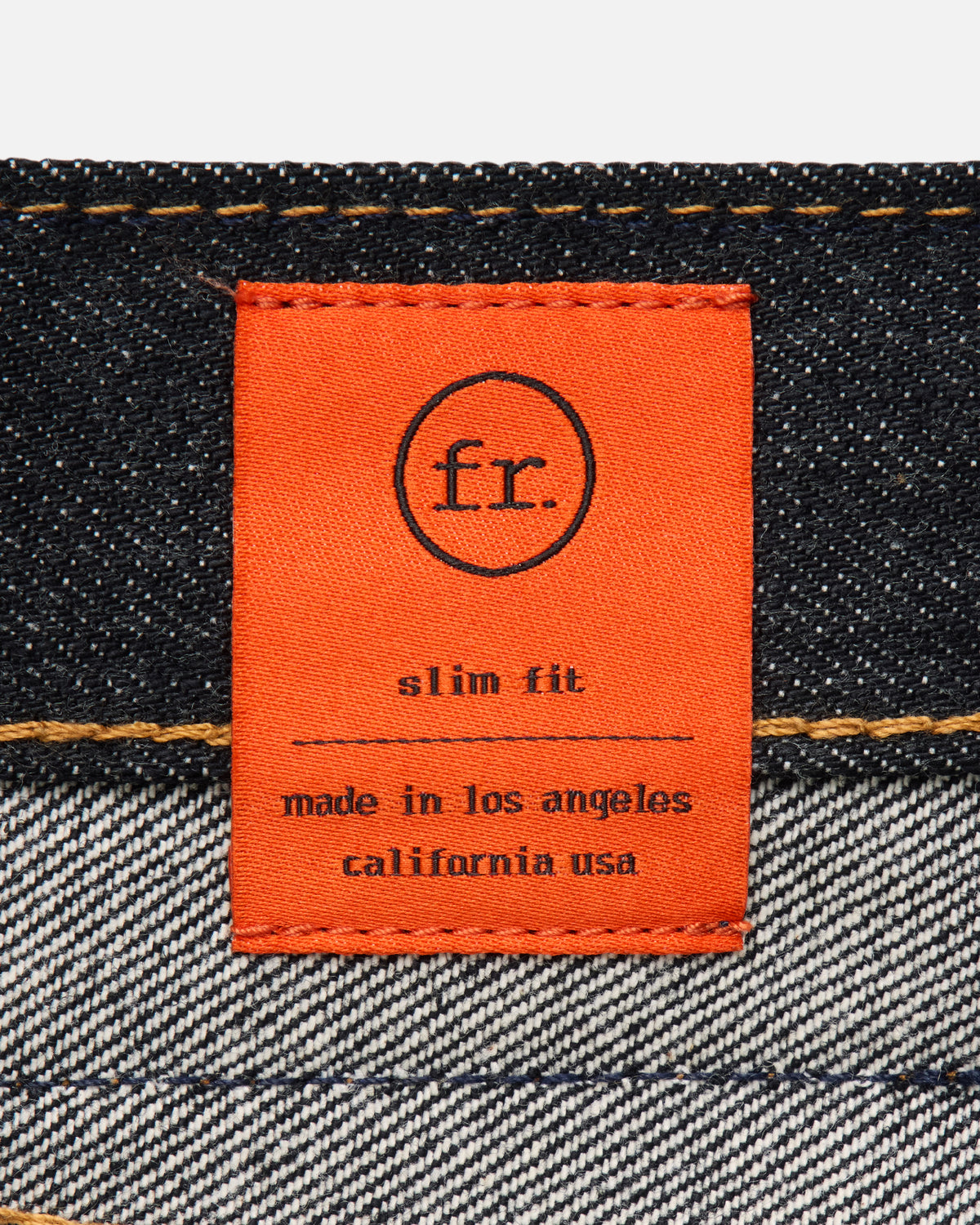 14oz Japanese Selvedge Denim Slim Cut - Indigo/Black