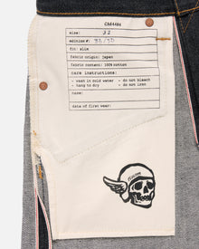 14oz Japanese Selvedge Denim Slim Cut - Indigo/Black
