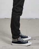 14oz Japanese Selvedge Denim Slim Cut - Indigo/Black