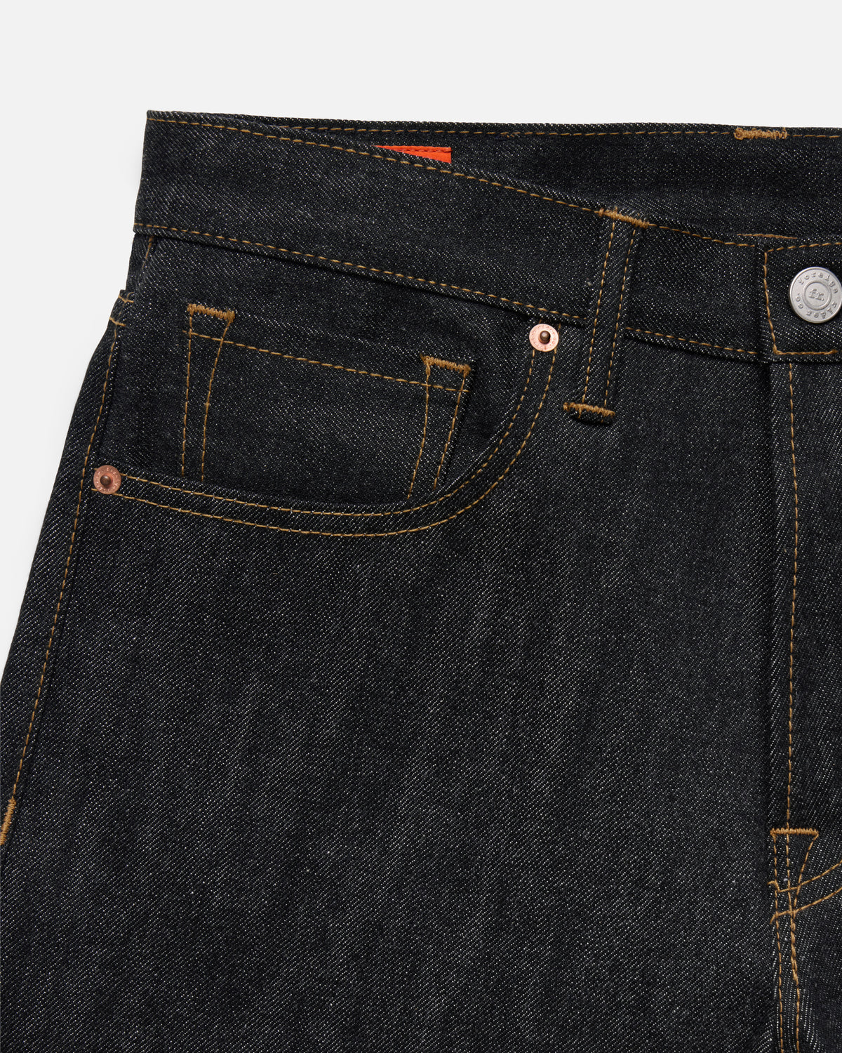 14oz Japanese Selvedge Denim Slim Cut - Indigo/Black