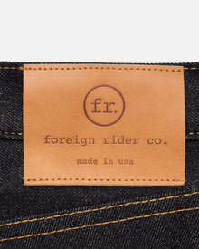 14oz Japanese Selvedge Denim Slim Cut - Indigo/Black