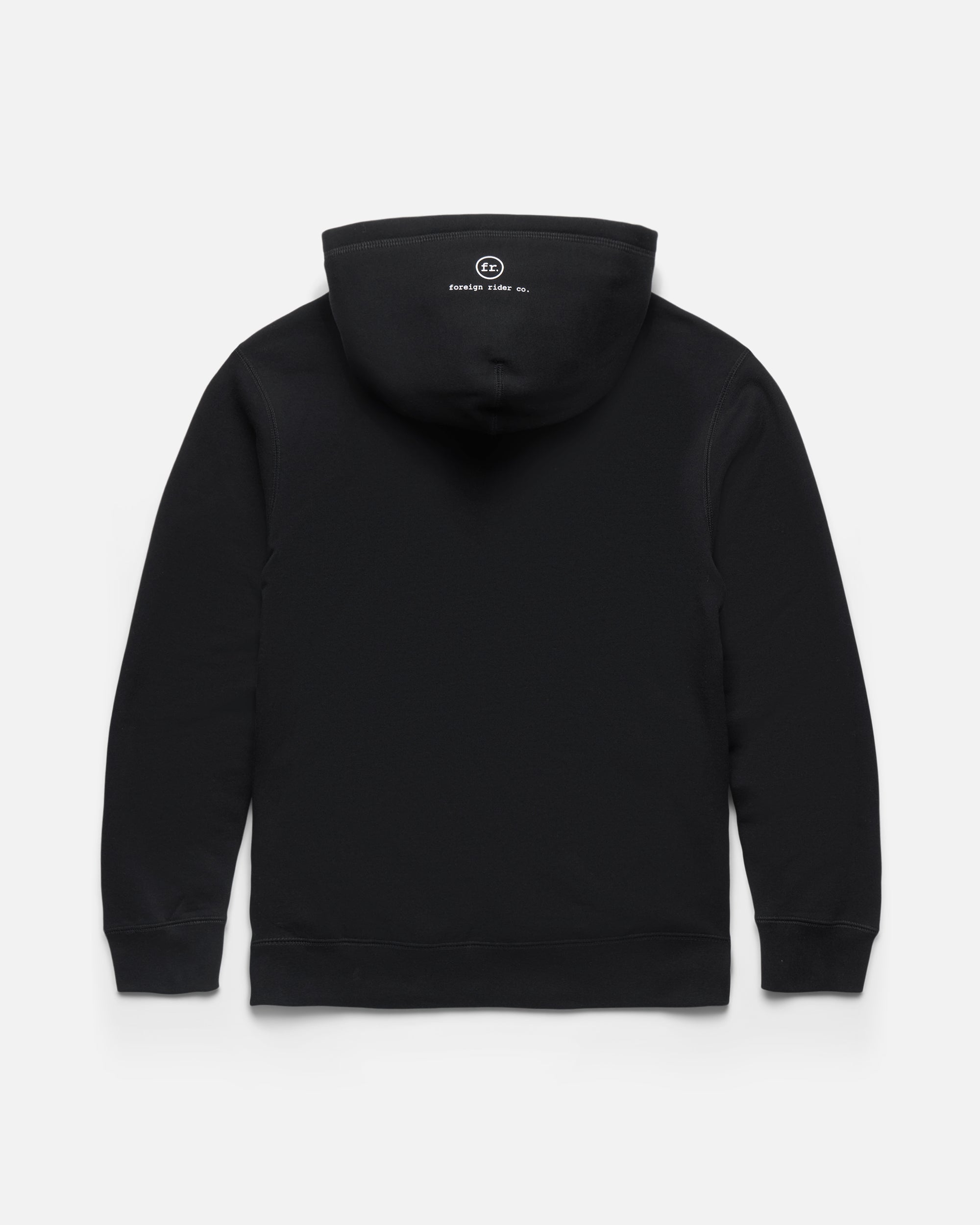 Analog FR. Heavyweight Hooded Pullover Black - Foreign Rider Co.