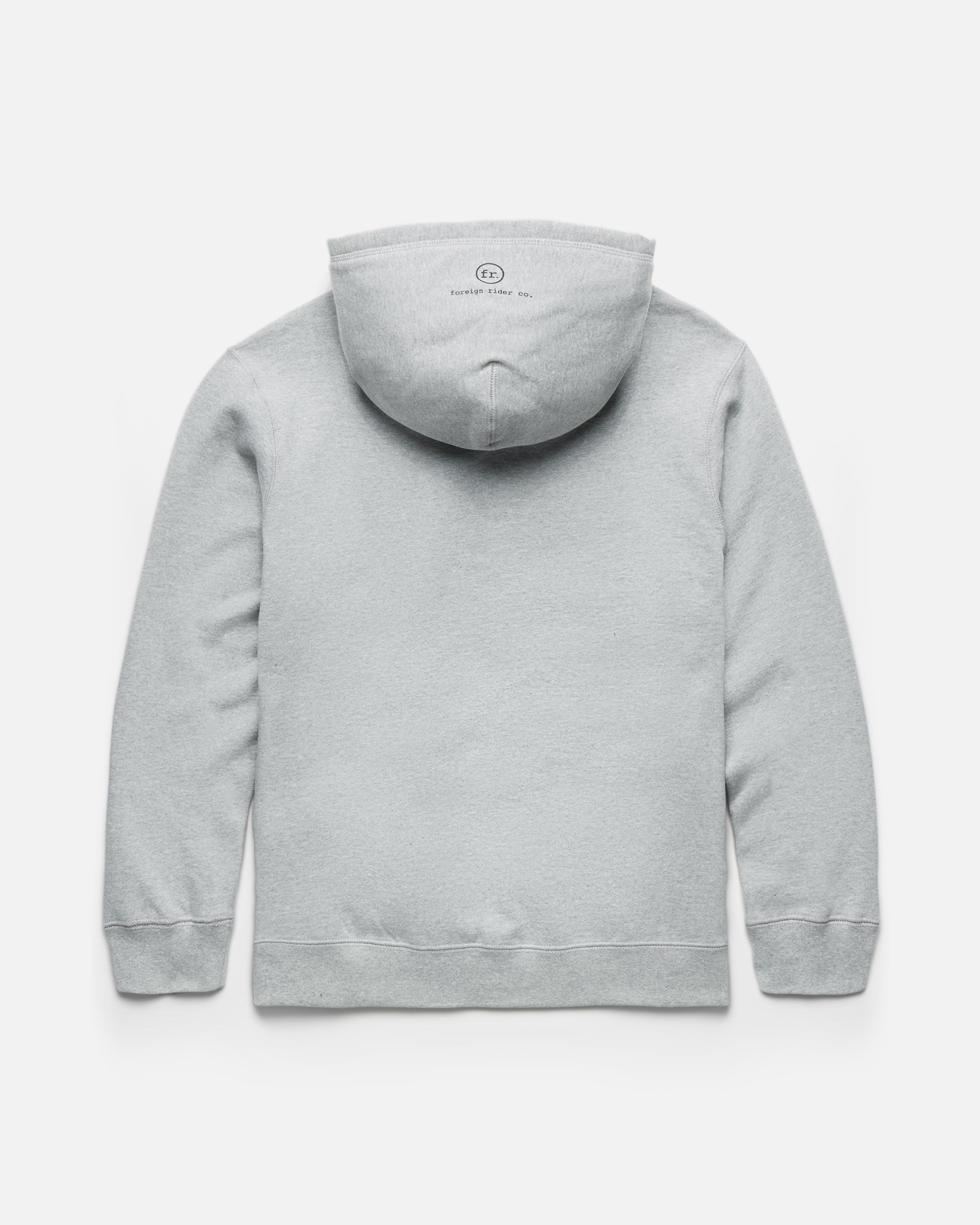 Analog FR. Heavyweight Hooded Pullover Light Grey - Foreign Rider Co.