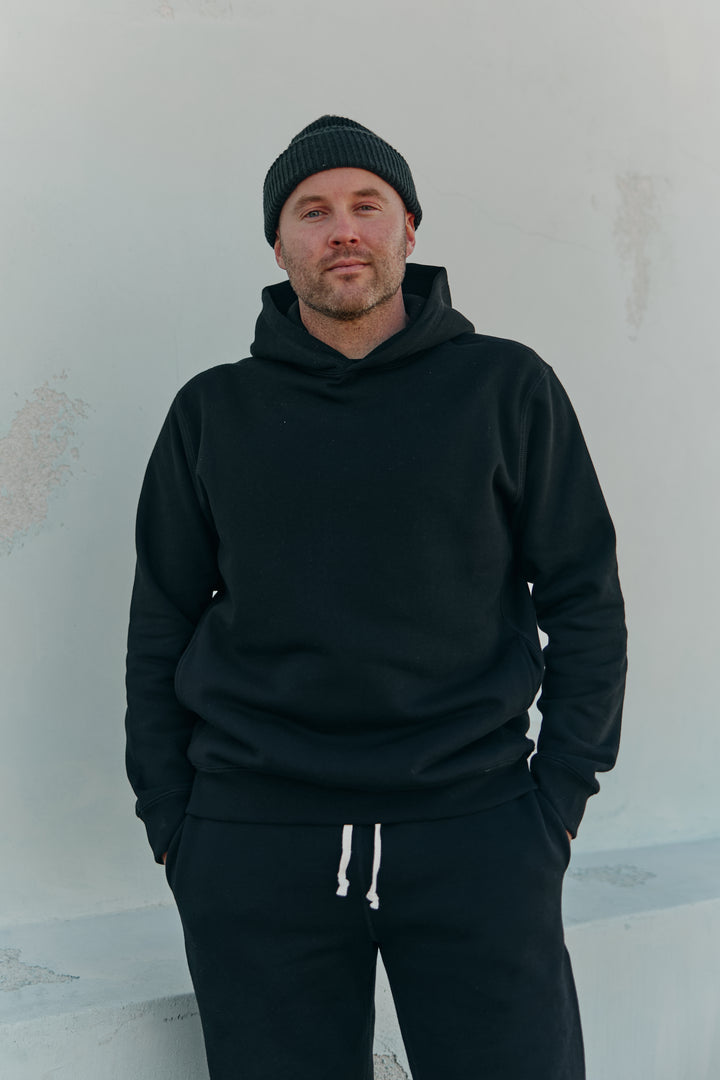 Analog Hooded Sweatshirt Black - Foreign Rider Co.