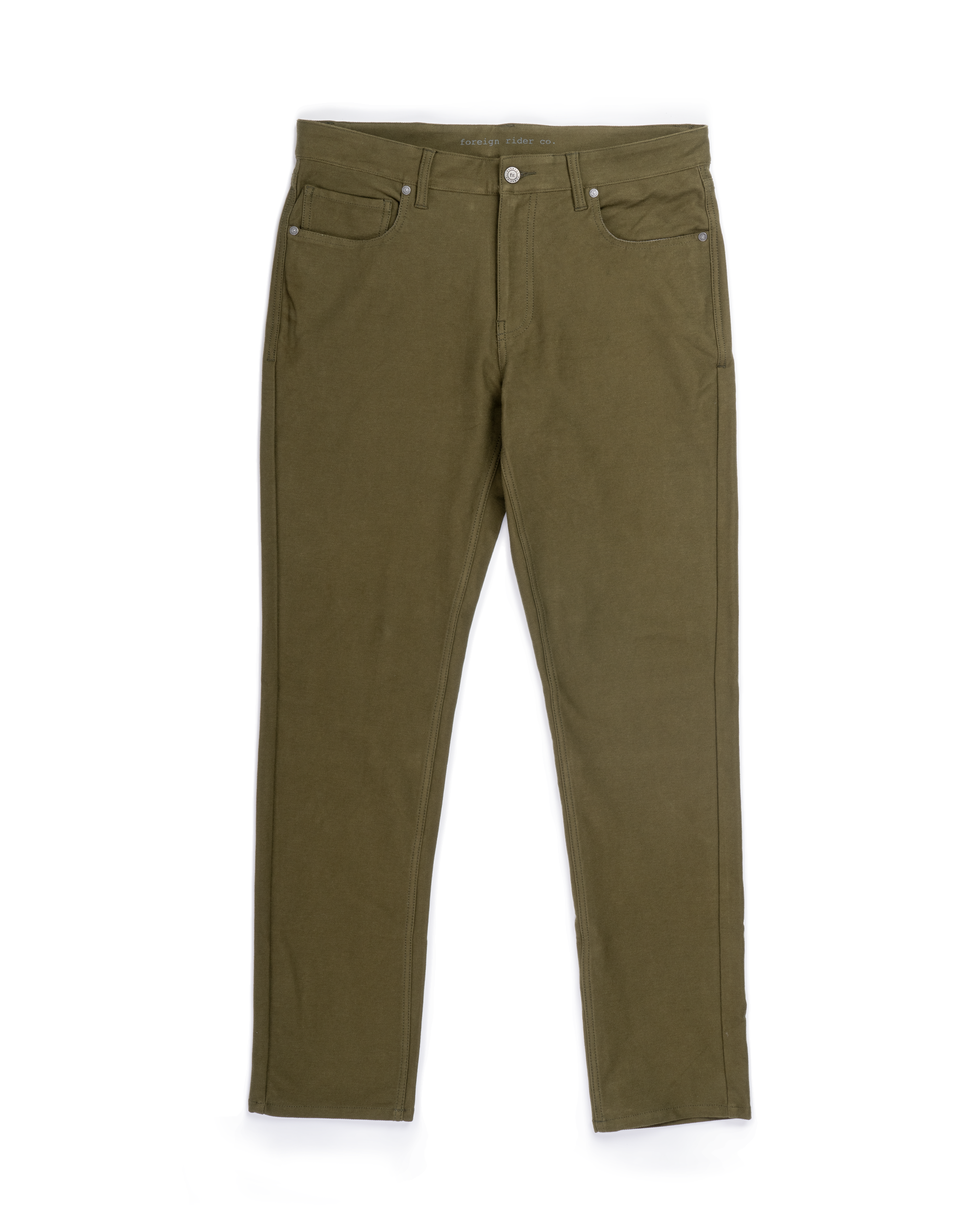 5 Pocket Organic Cotton Pant Olive - Foreign Rider Co.