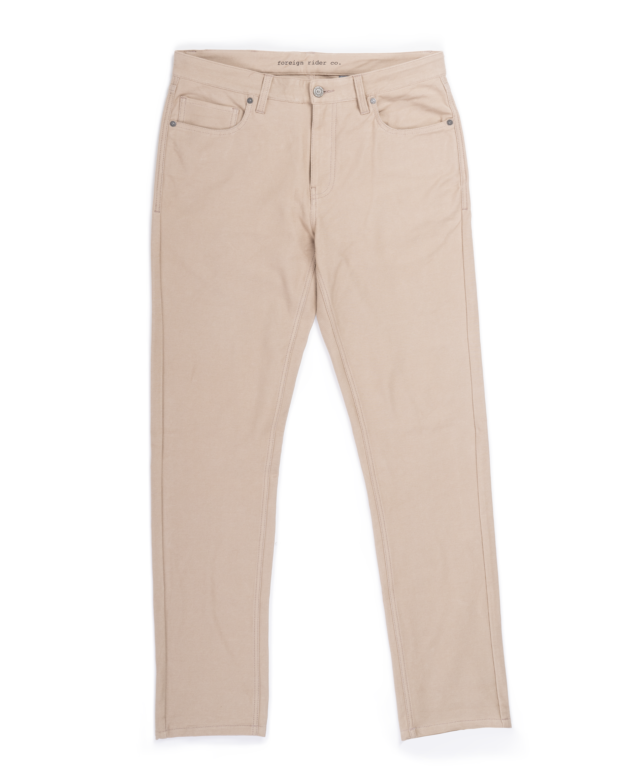 5 Pocket Organic Cotton Pant Tan - Foreign Rider Co.