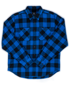 FR. Flannel Plaid Shirt 01 Navy - Foreign Rider Co.