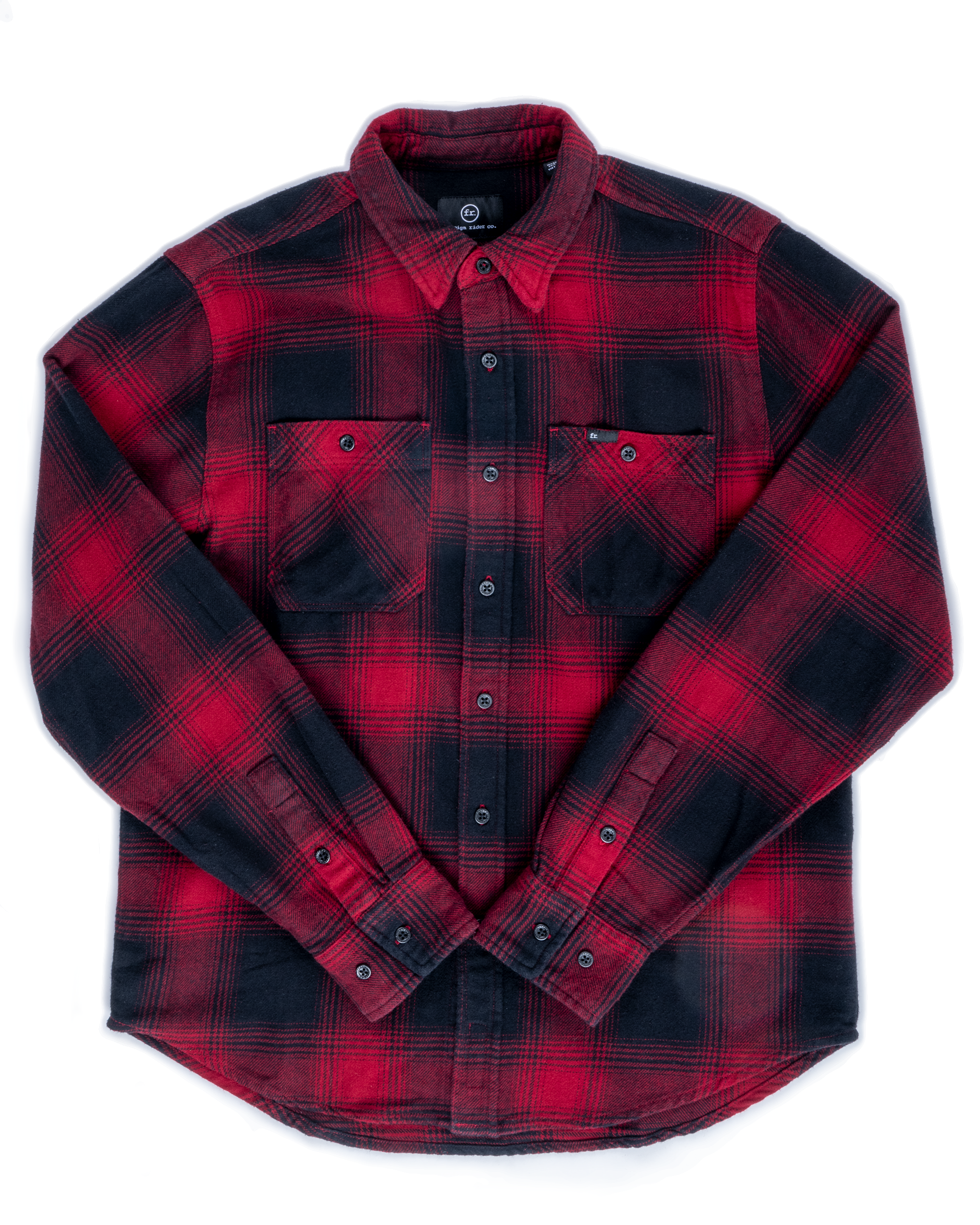 FR. Flannel Plaid Shirt 02 Red - Foreign Rider Co.