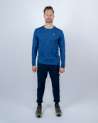 Foreign Rider Co Nuyarn Merino Wool Blue Heather Base Layer Long Sleeve T-Shirt Size M