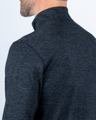 Foreign Rider Co Nuyarn Merino Wool Black Quarter Zip Sweater Back Shoulder and Neck Detail