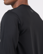 Foreign Rider Co Technical Fabric Black Long-Sleeve T-Shirt Shoulder Detail
