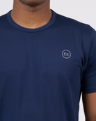 Foreign Rider Co Technical Fabric Navy Short Sleeve T-Shirt Chest FR Logo Detail