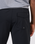 Foreign Rider Co Technical Fabric Black Boardshorts Back Pocket/Tag Detail