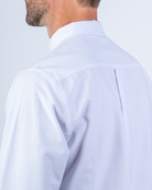 Foreign Rider Co Organic Cotton White Utility Button Down Oxford Back Shoulder and Neck Detail