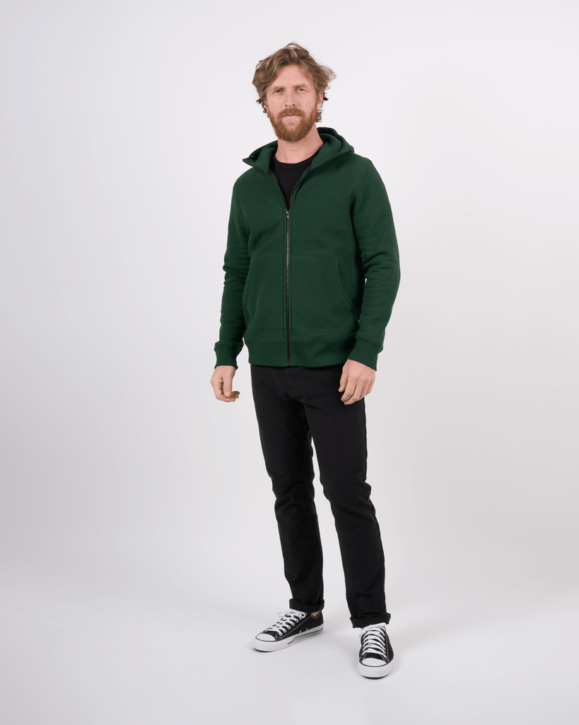 Foreign Rider Co Cotton Green High Neck Hooded Sweater Model size 3(L)
