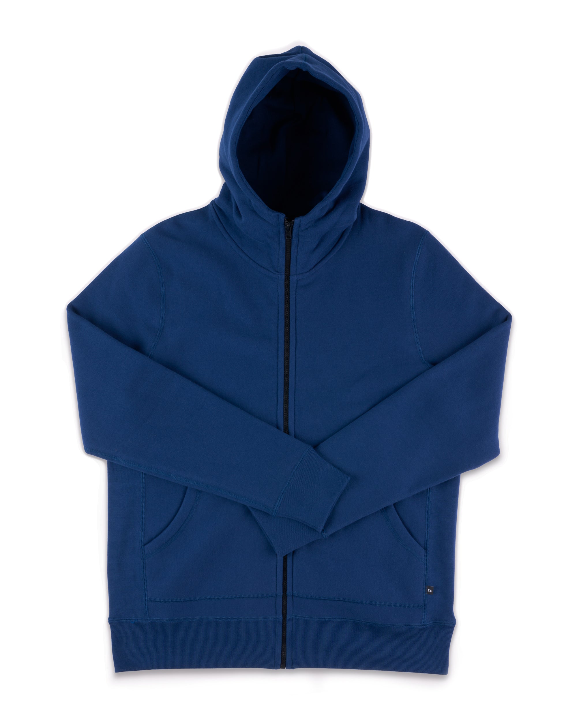 High Neck Hooded Sweatshirt Navy - Foreign Rider Co.