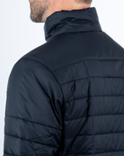 Foreign Rider Co Recycled Primaloft Gold Insulated Eco Black Jacket Back Shoulder and Neck Detail