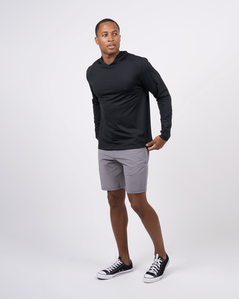 Foreign Rider Co Technical Fabric Black Long-Sleeve Hooded T-Shirt Size 3(L)