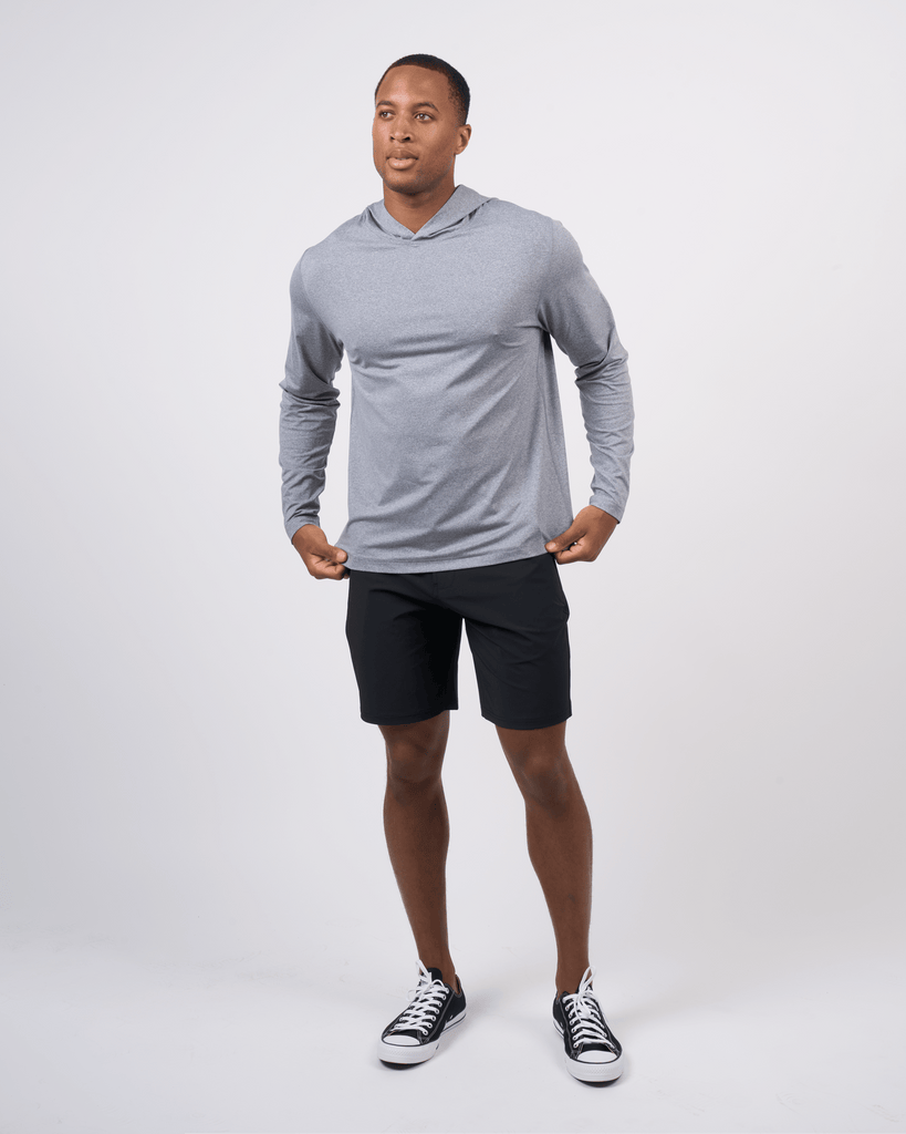 Foreign Rider Co Technical Fabric Grey Long-Sleeve Hooded T-Shirt Size 3(L)