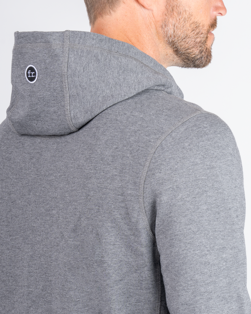 Foreign Rider Co Technical Fabric Grey Hoodie Pullover Hood Detail