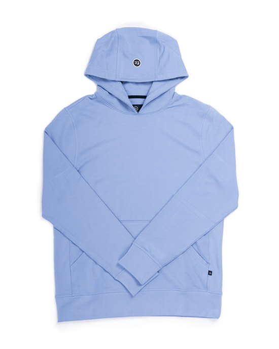 Performance Hooded Pullover Metallic Blue - Foreign Rider Co.