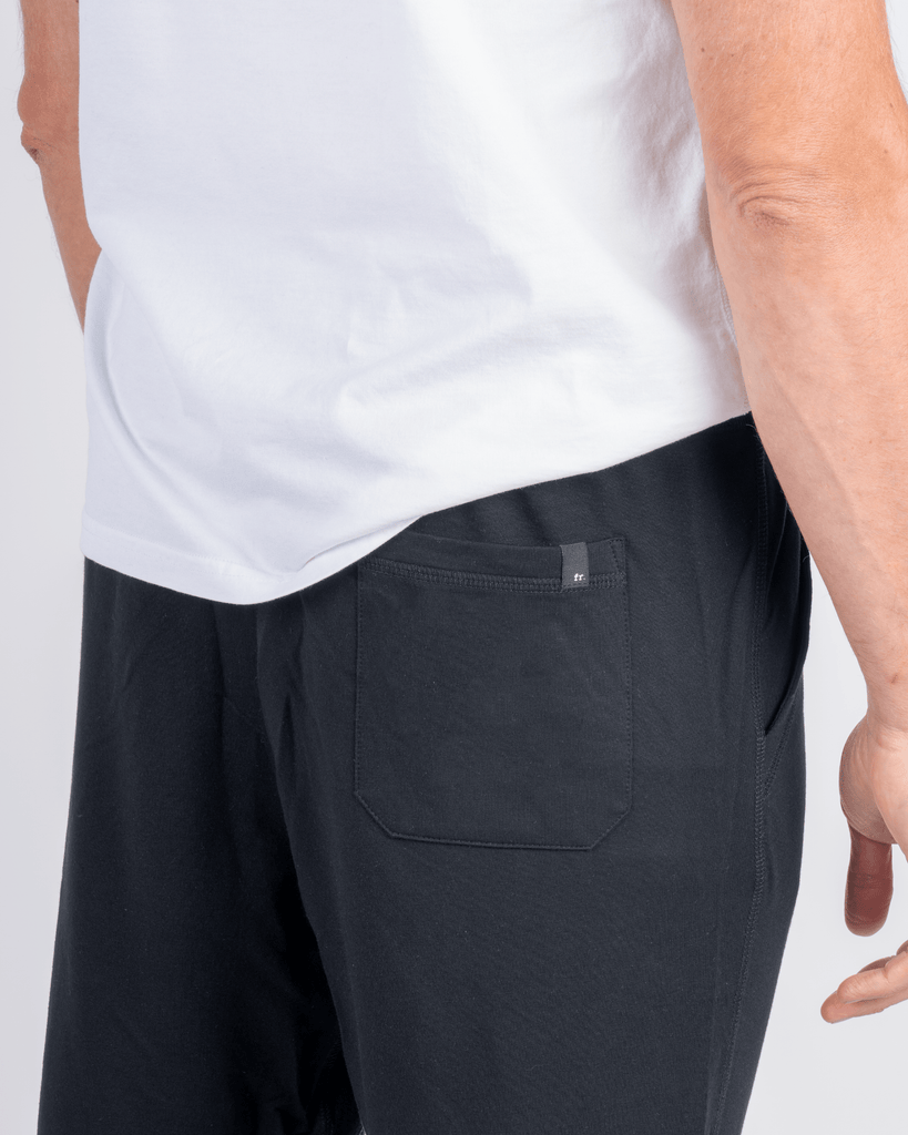 Foreign Rider Co Technical Fabric Black Jogger Back Pocket Detail