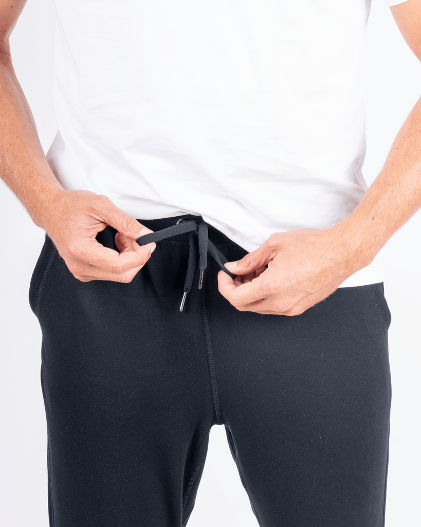 Foreign Rider Co Technical Fabric Black Jogger Waist Drawstring Detail