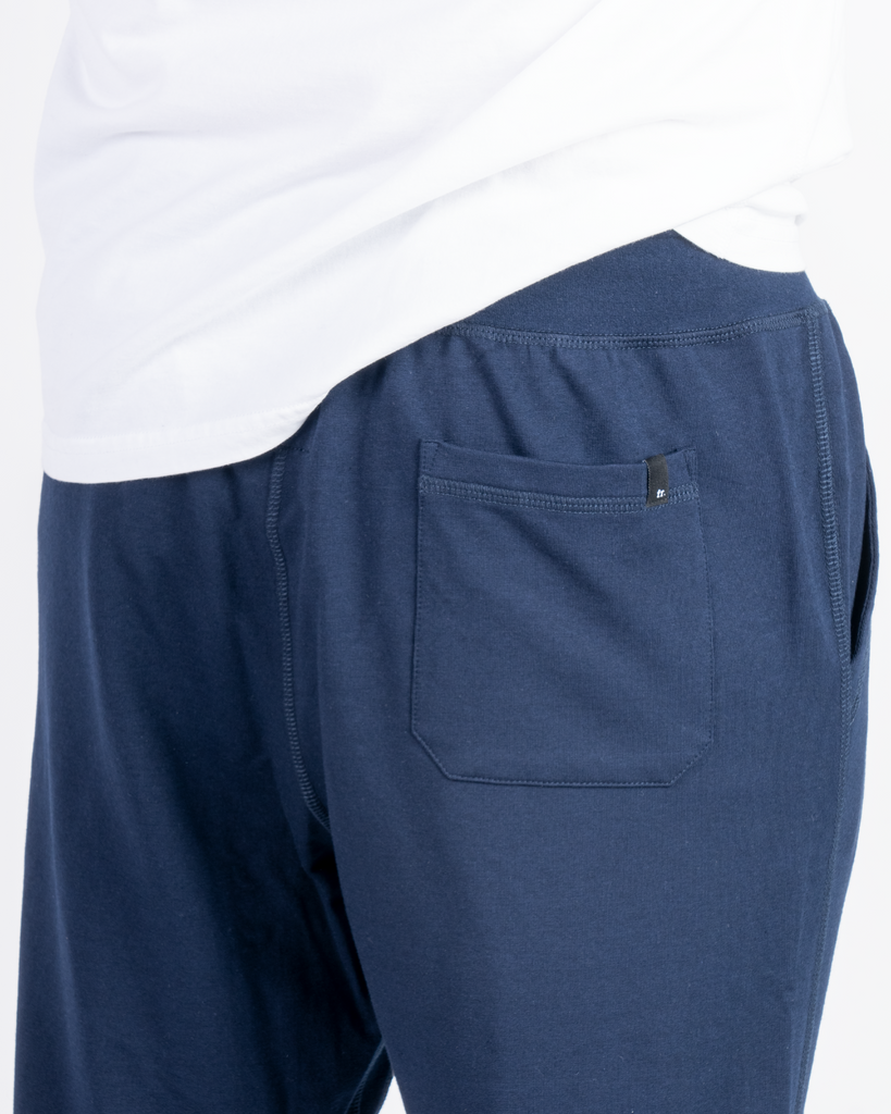 Foreign Rider Co Technical Fabric Navy Jogger Back Pocket Detail