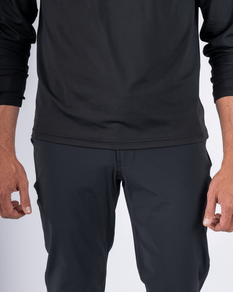 Foreign Rider Co Technical Fabric Black Pants Front Detail