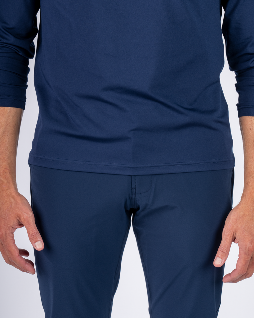 Foreign Rider Co Technical Fabric Navy Pants Front Detail