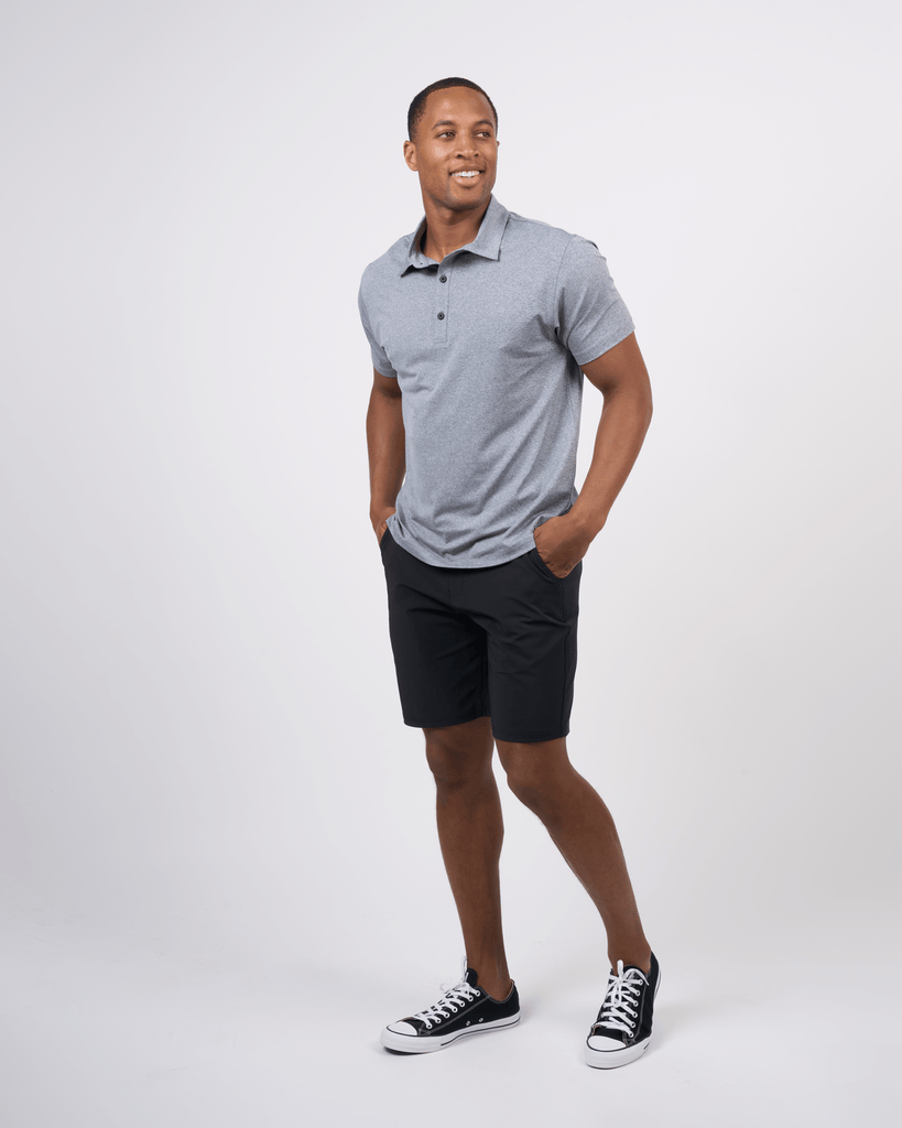 Foreign Rider Co Technical Fabric Grey Polo Shirt Size 3(L)