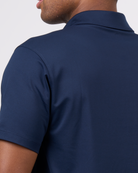 Foreign Rider Co Technical Fabric Navy Polo Shoulder Detail