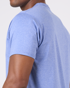 Foreign Rider Co Surf Blue Technical Fabric Short Sleeve T-Shirt Shoulder Detail