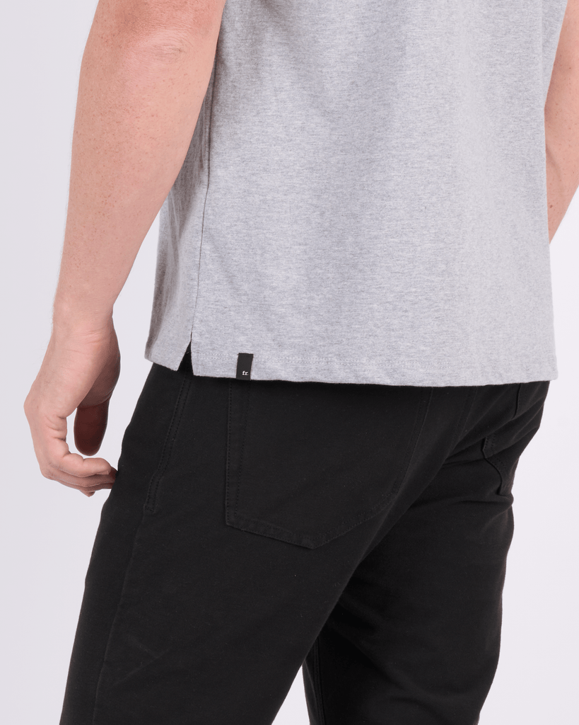 Foreign Rider Co Cotton Grey Skull Graphic T-shirt Side & Back Detail