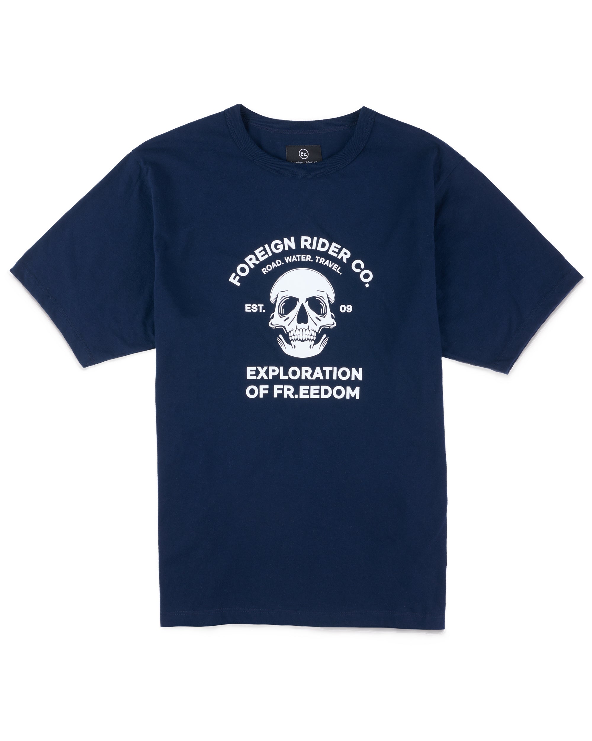 FR. Skull Graphic T-Shirt Navy - Foreign Rider Co.