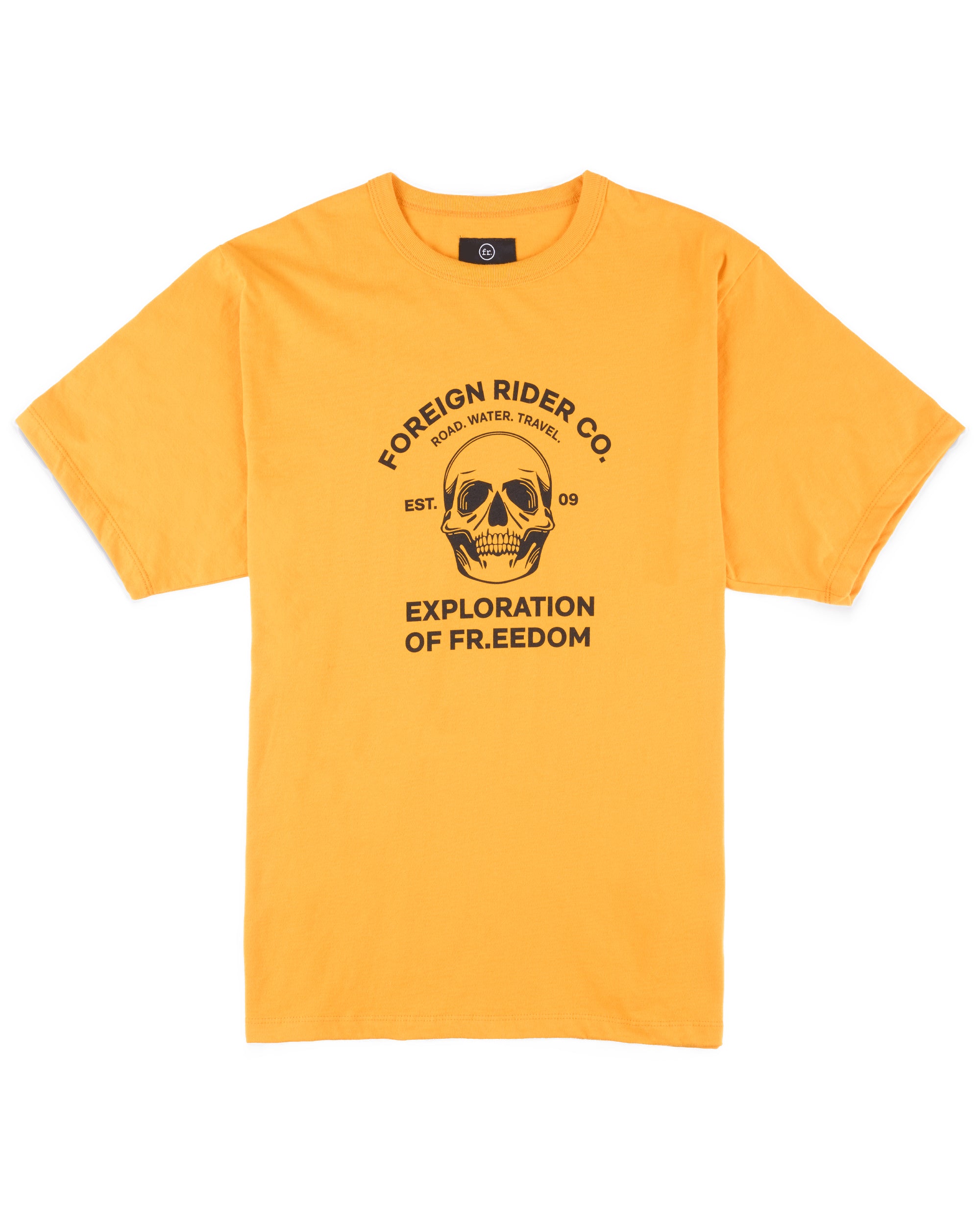 FR. Skull Graphic T-Shirt Yellow - Foreign Rider Co.