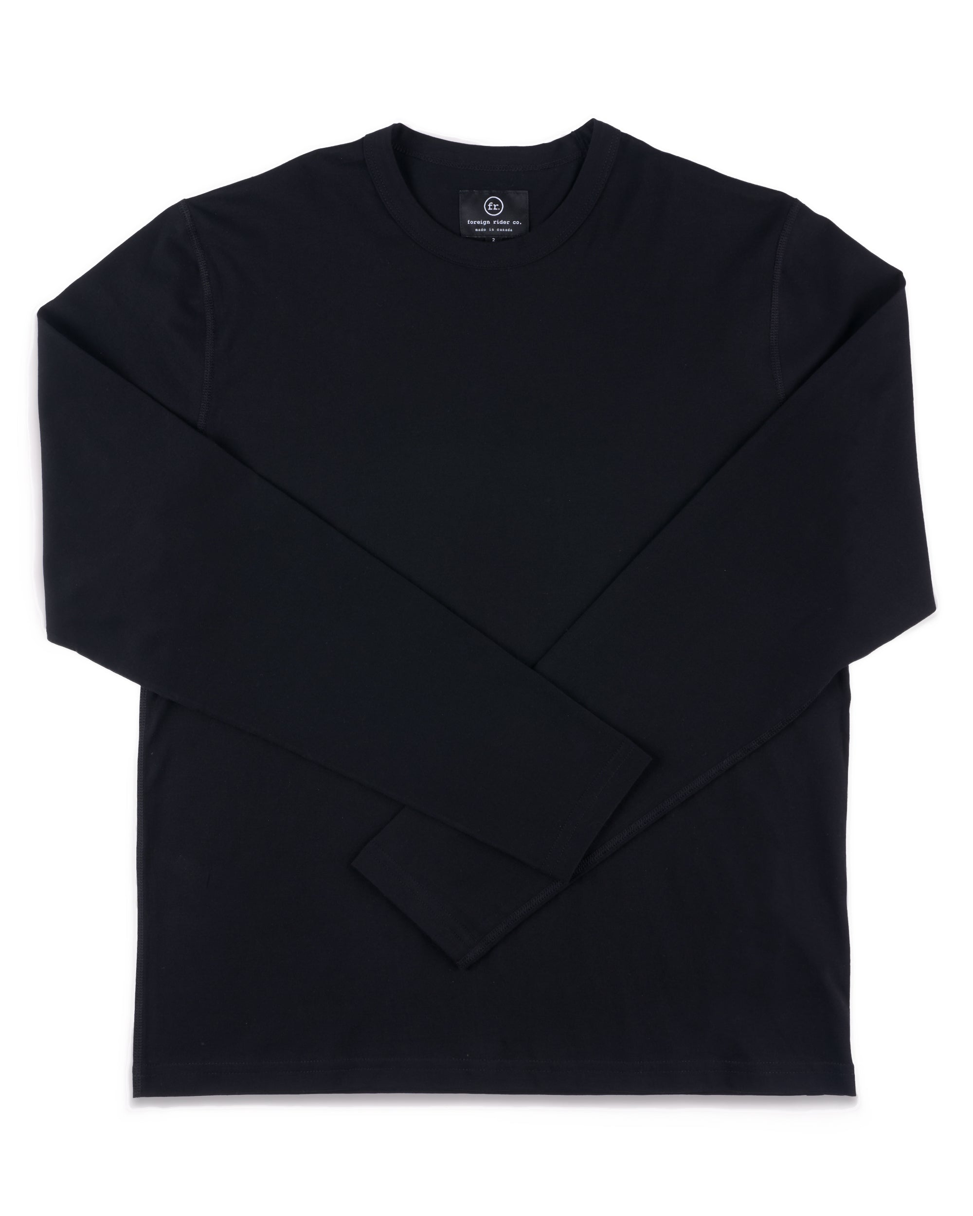 Supima LS T-Shirt Black - Foreign Rider Co.