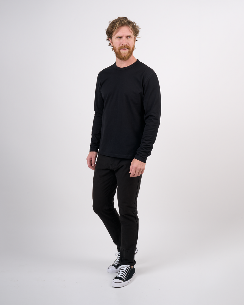 Foreign Rider Co Supima Cotton Black Long Sleeve T-Shirt Size 3(L)