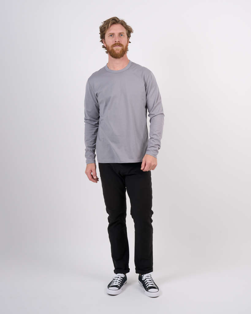 Foreign Rider Co Supima Cotton Grey Long Sleeve T-Shirt Size 3(L)