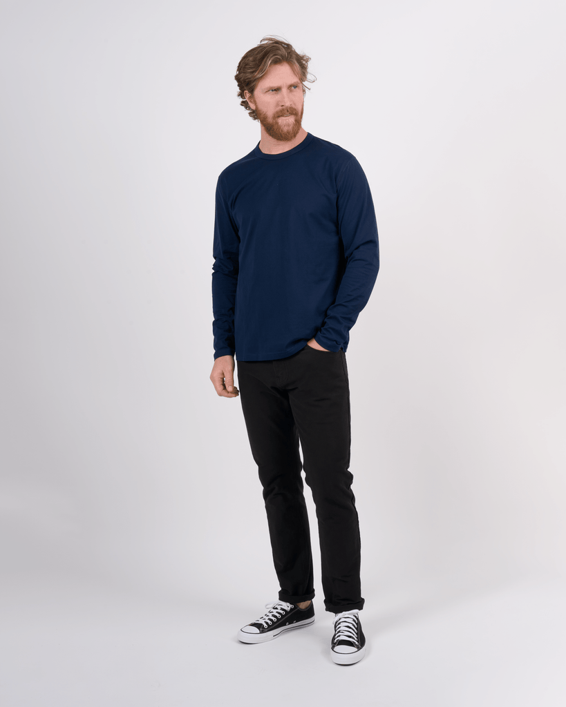 Foreign Rider Co Supima Cotton Navy Long Sleeve T-Shirt Size 3(L)