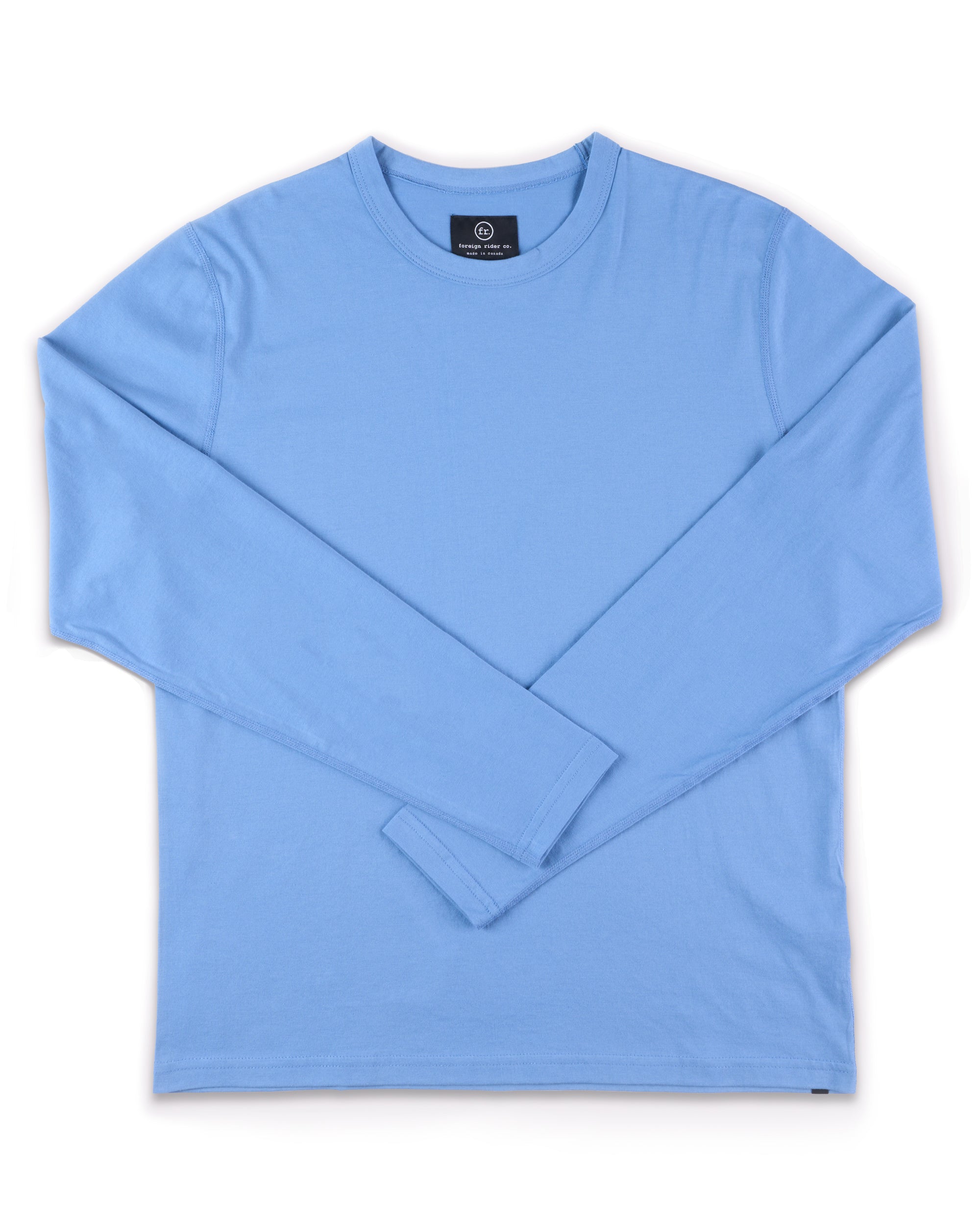 Supima LS T-Shirt Mid Blue - Foreign Rider Co.