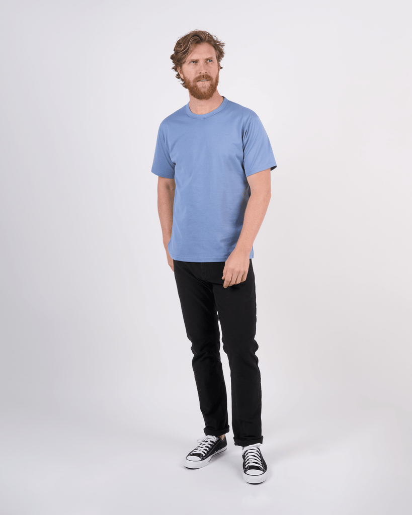Foreign Rider Co Supima Cotton Metallic Blue Short Sleeve T-Shirt Size 3(L)