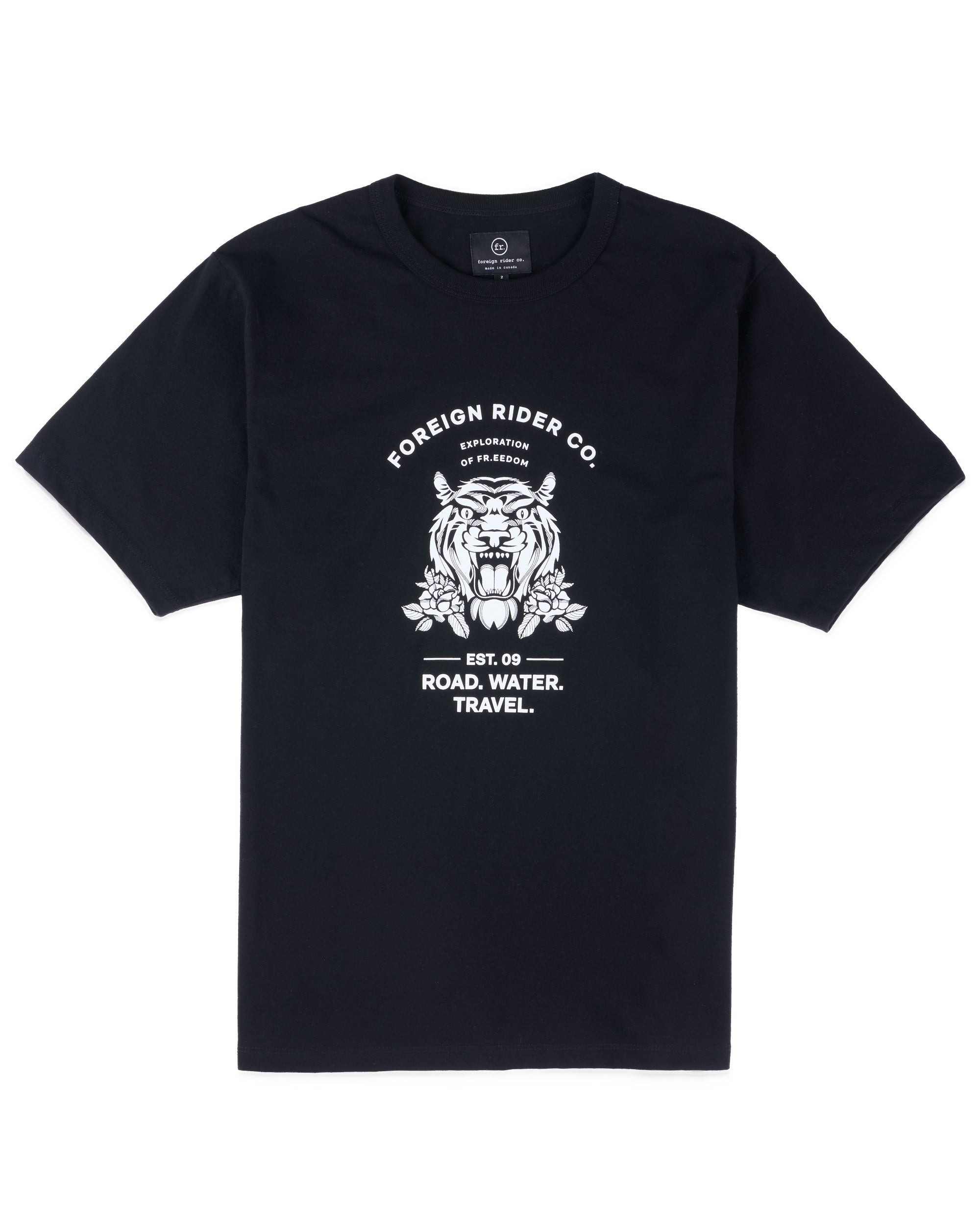 FR. Tiger Graphic T-Shirt Black - Foreign Rider Co.