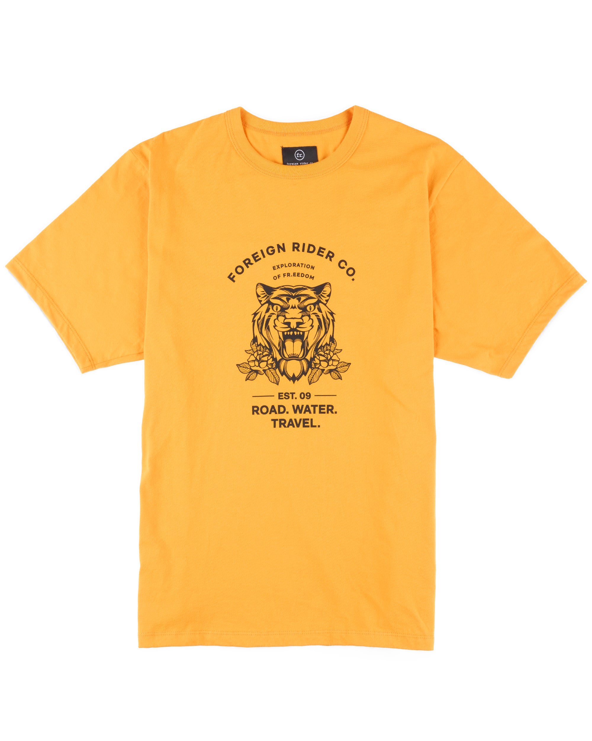 FR. Tiger Graphic T-Shirt Yellow - Foreign Rider Co.