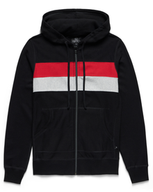 Striped Full Zip Hooded Sweatshirt - Foreign Rider Co.